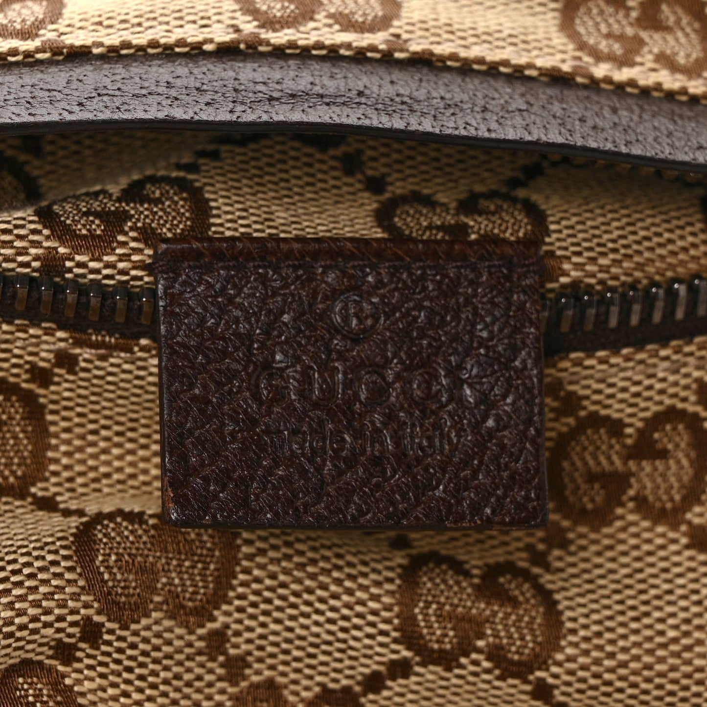 GG Monogram Web Double Pocket Belt Bag Dark Brown