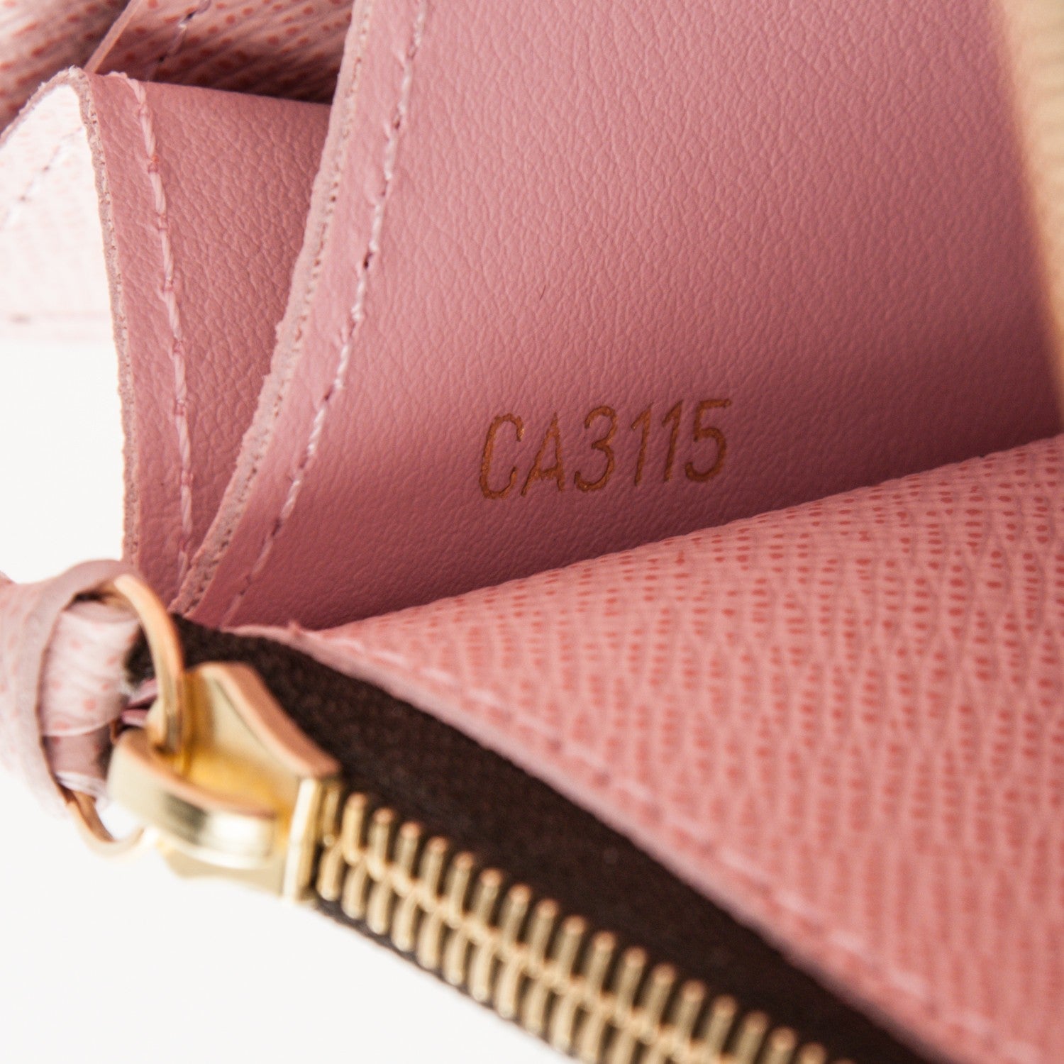 Louis Vuitton Damier Ebene Caissa Wallet Rose Ballerine 7 of 7