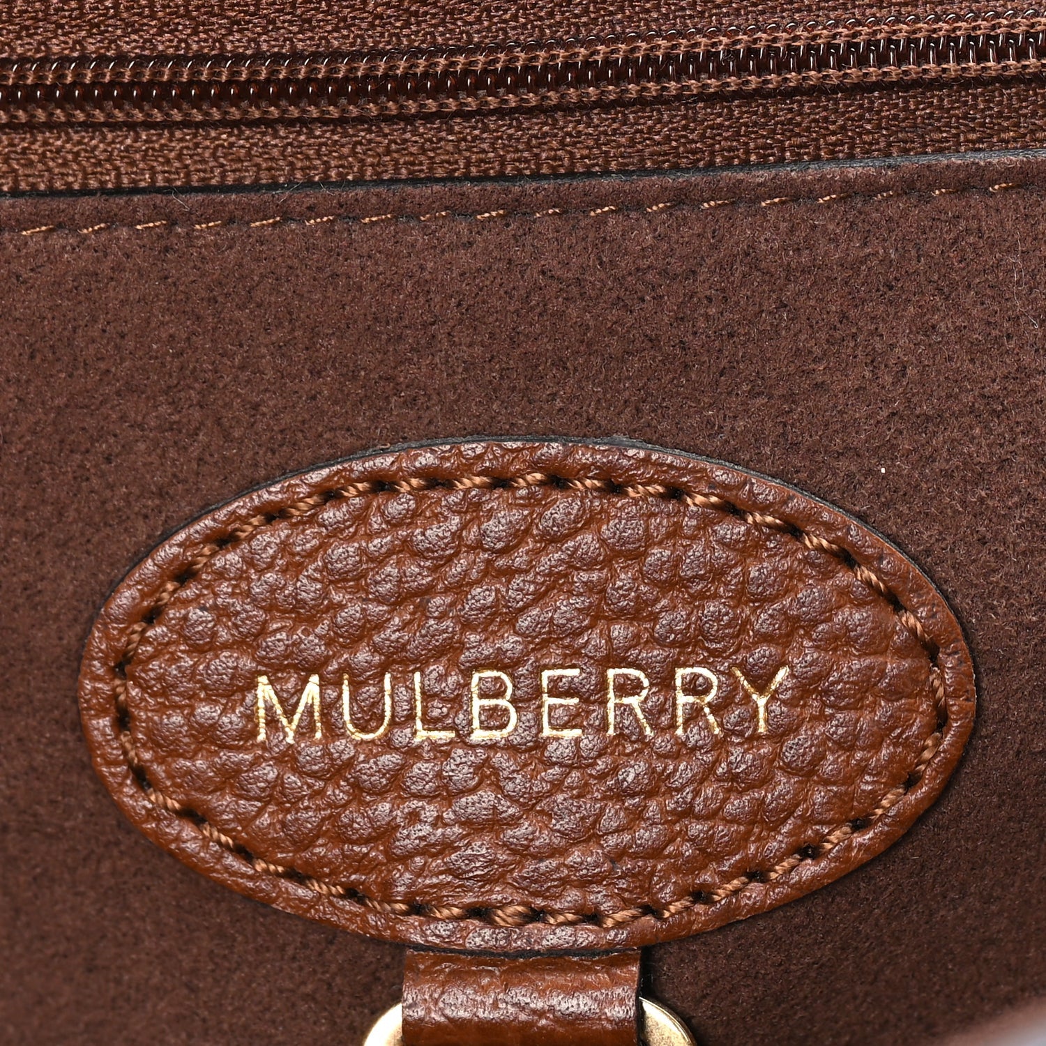 Mulberry Small Classic Grain Calfskin Medium Lily Flap  Oak 5 of 7