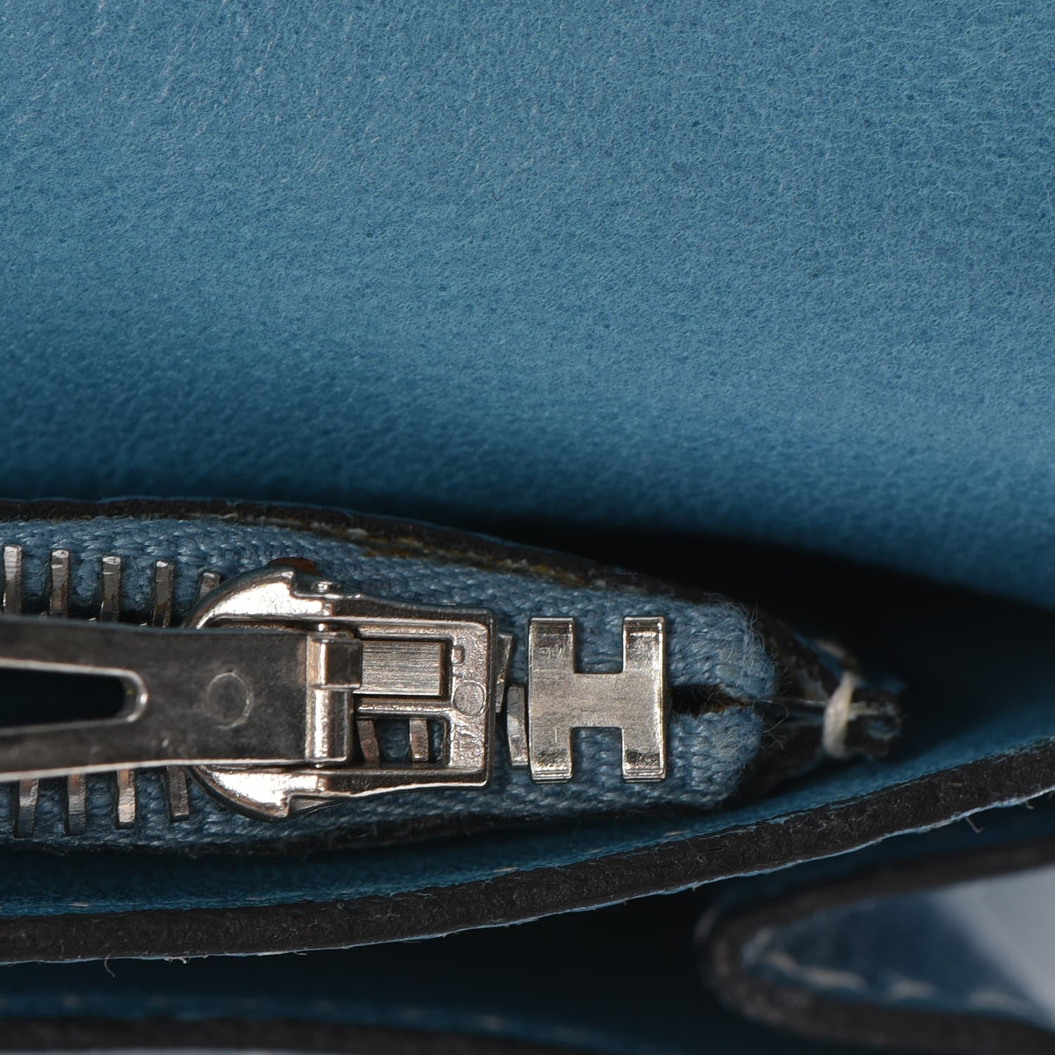 Hermes Togo Dogon Duo Wallet Blue Jean 11 of 15