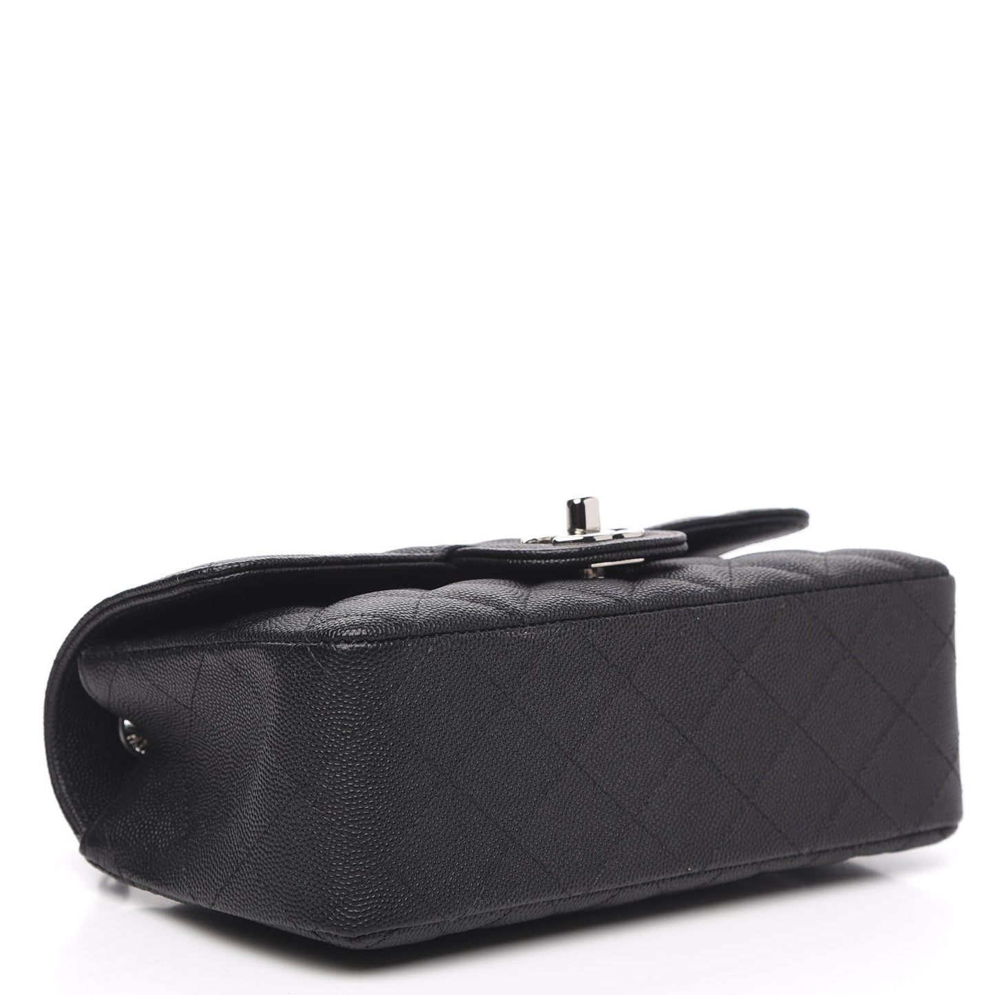 Caviar Quilted Mini Rectangular Flap Black
