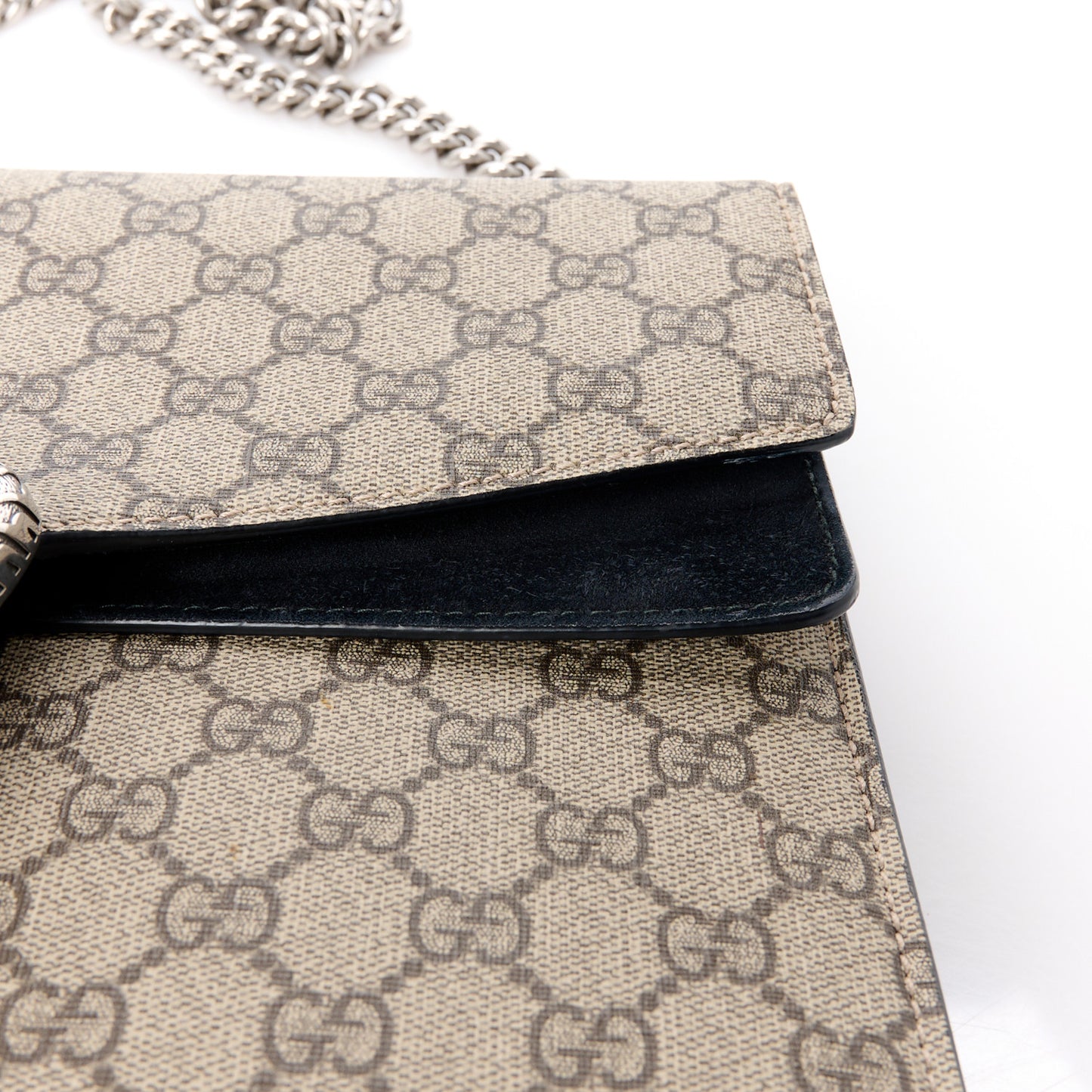 GG Supreme Monogram Medium Dionysus Shoulder Bag Black