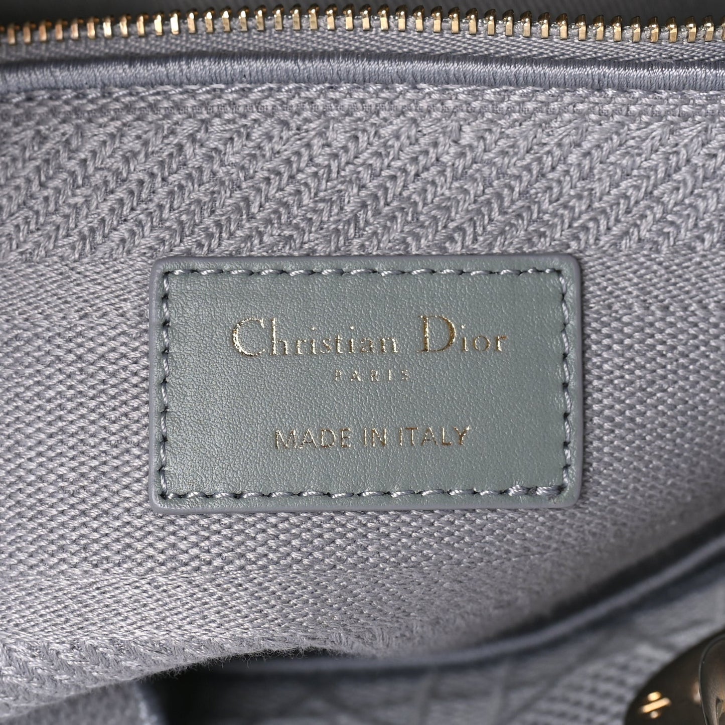 Canvas Embroidered Cannage Medium Lady D-Lite Gray Grey