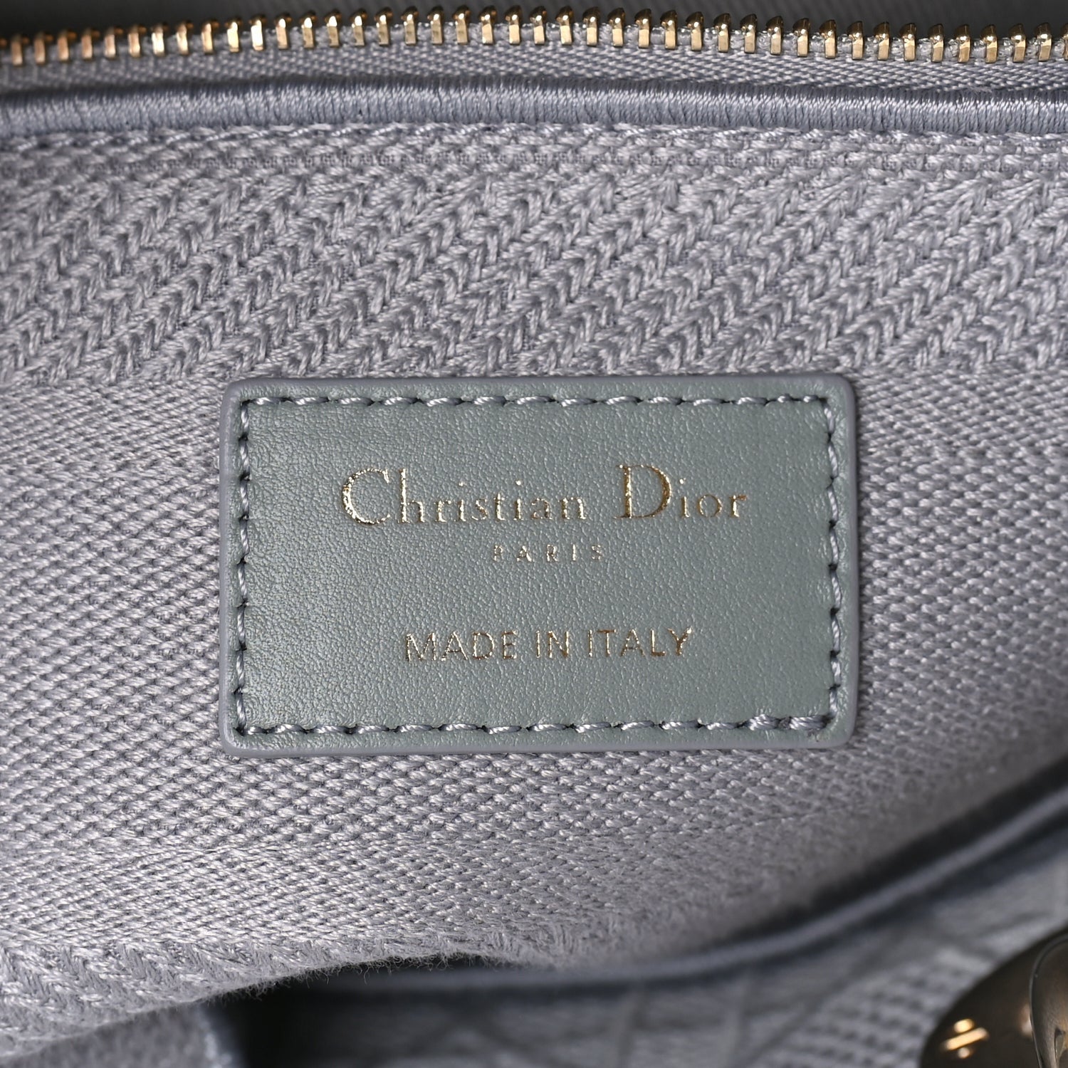 Christian Dior Canvas Embroidered Cannage Medium Lady D-Lite Gray Grey 5 of 7