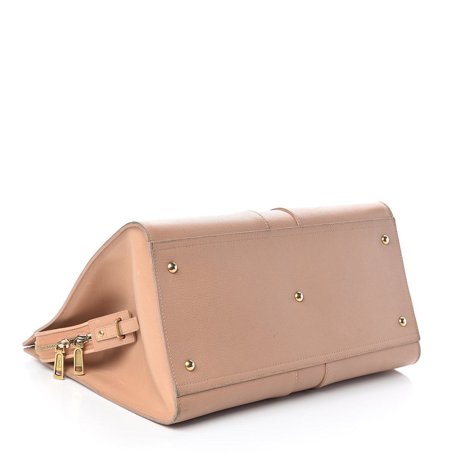 Textured Calfskin Large Cabas ChYc Beige