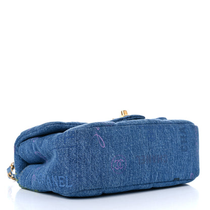 Chanel Denim Quilted Mini Denim Mood Rectangular Flap Blue Multicolor 4 of 10