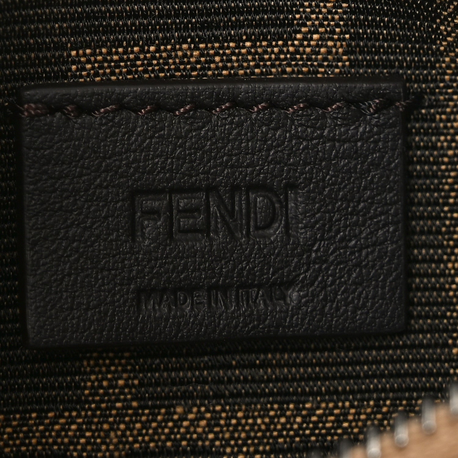 Fendi Vitello Grace Nano Fendigraphy Hobo Charm Miele Scuro 5 of 10