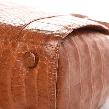 Nancy Gonzalez Crocodile Top Handle Tote Brown 12 of 26