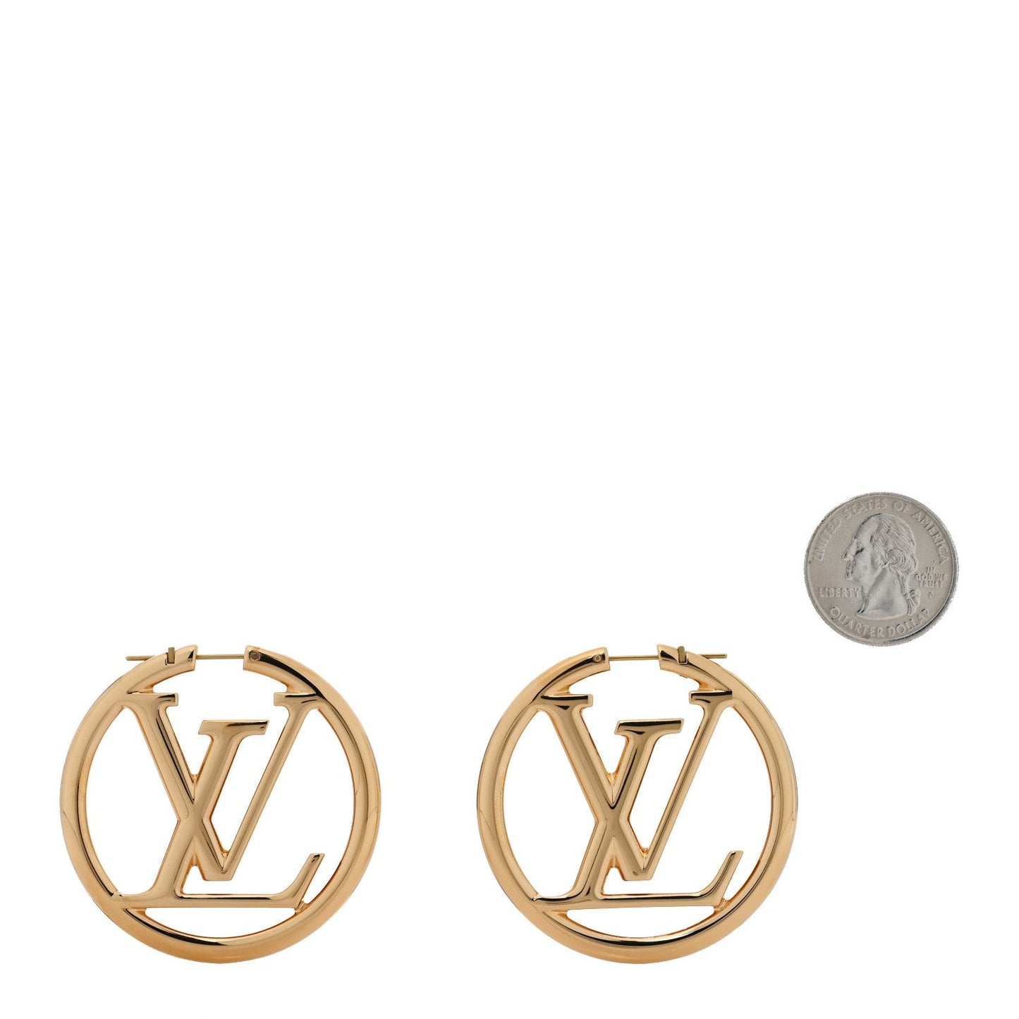 Metal Louise Hoop Earrings Gold