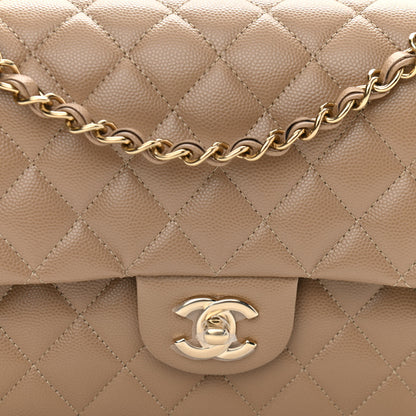 Chanel Caviar Quilted Medium Double Flap Beige 8 of 11