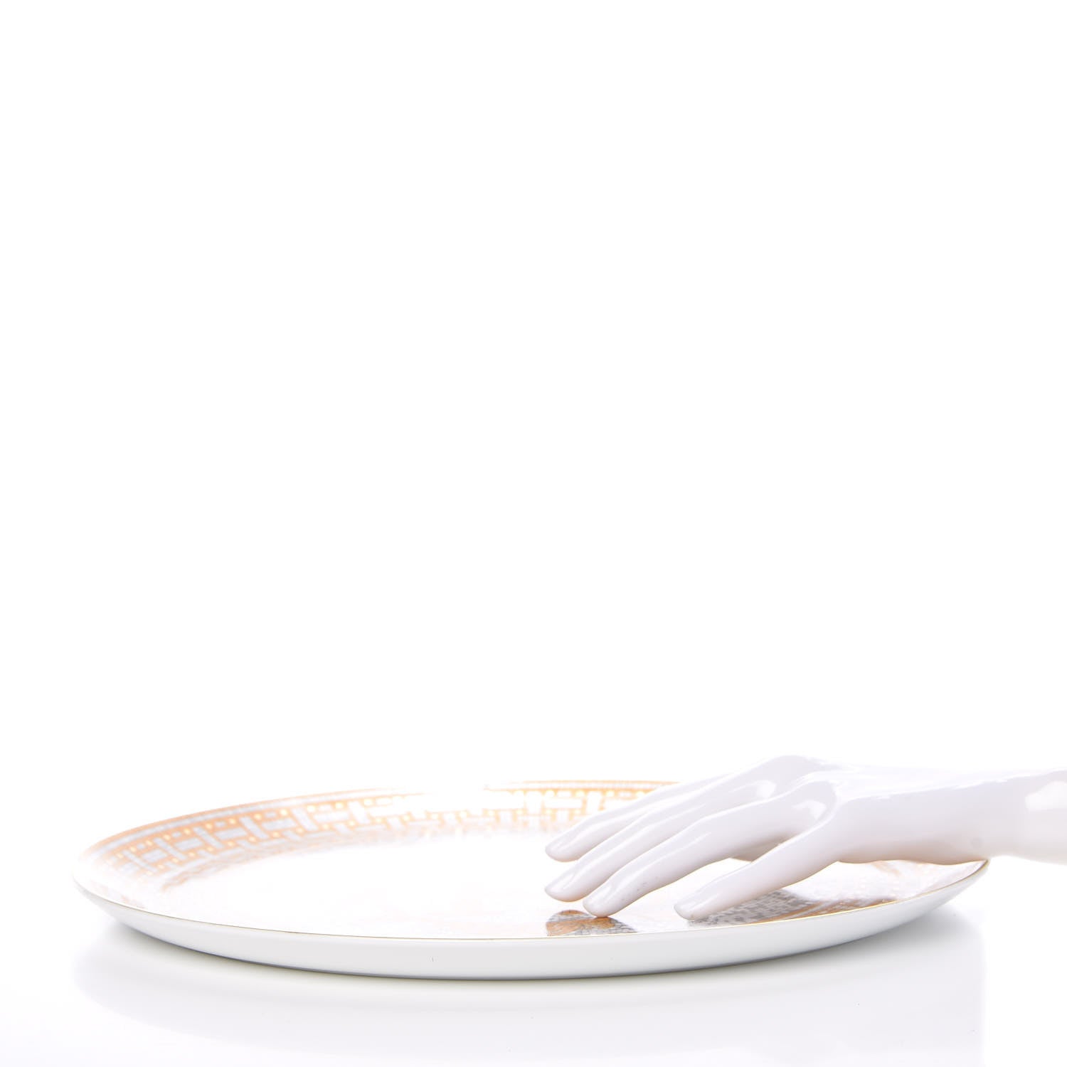 Hermes Porcelain Mosaique au 24 Tart Platter 2 of 8