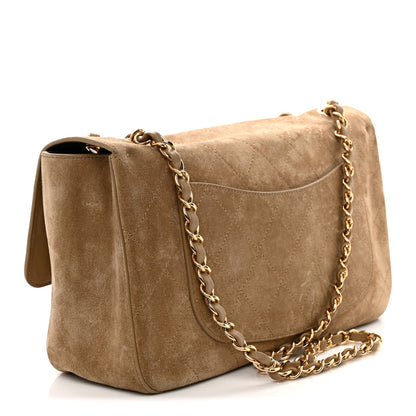 Chanel Suede Calfskin Small Souplissimo Maxi Flap Dark Beige 4 of 10