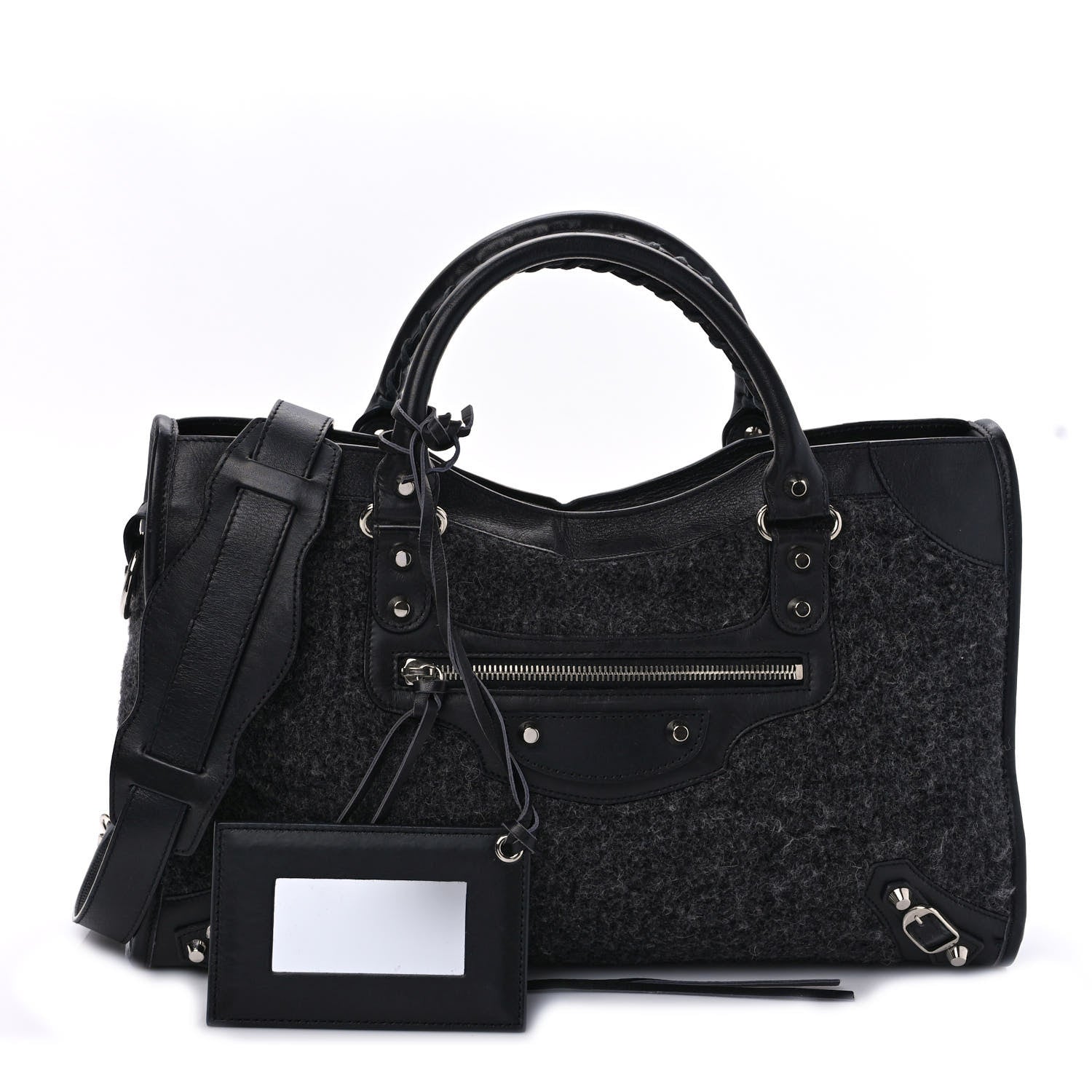 Balenciaga Alpaca Calfskin Classic Silver Hardware City Black 1 of 11