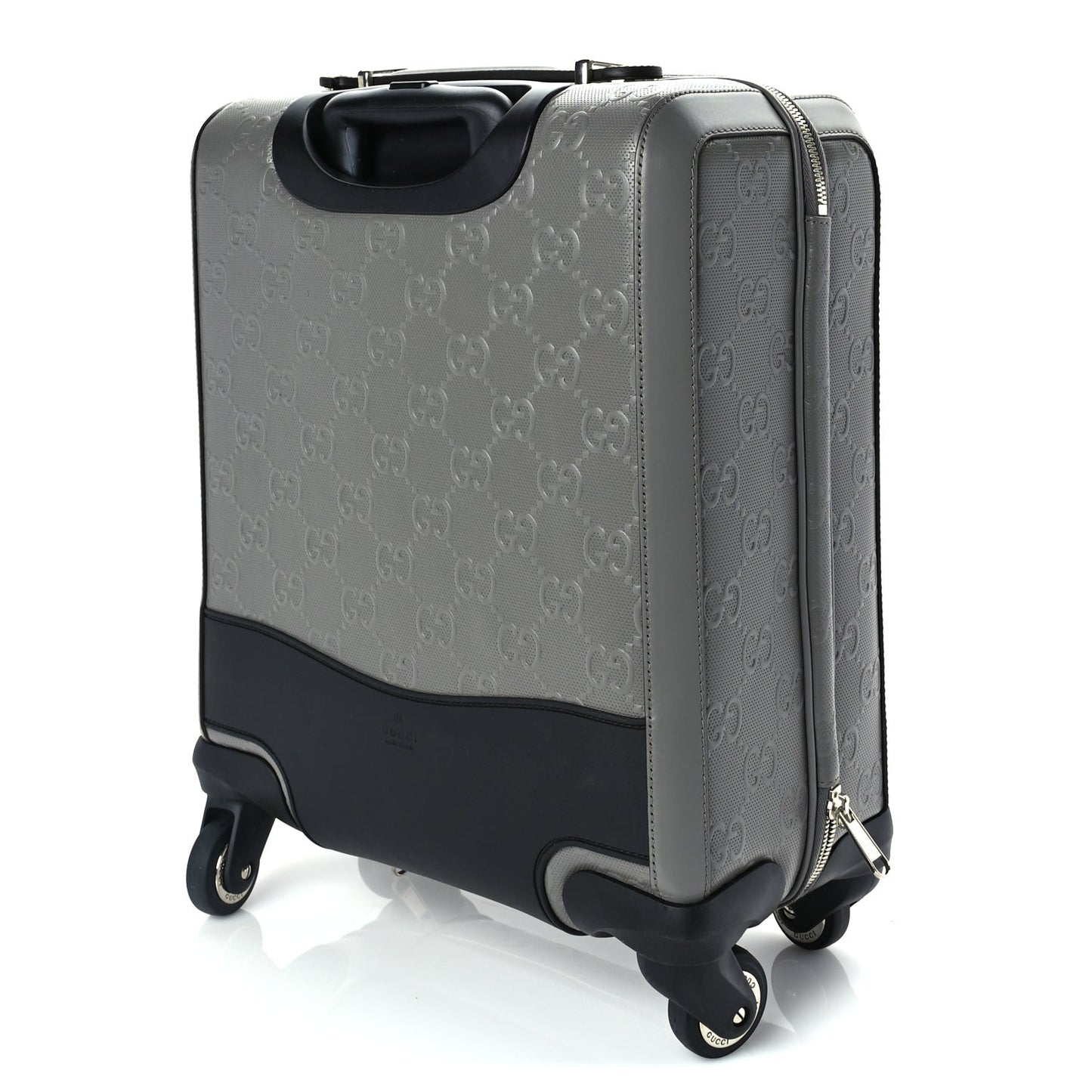 Monogram Jumbo GG Textured Dollar Calfskin Small Carry On Trolley Grey