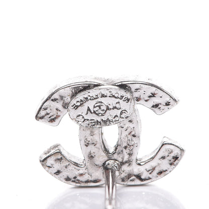 Chanel Crystal Mini Timeless CC Earrings Silver 5 of 6