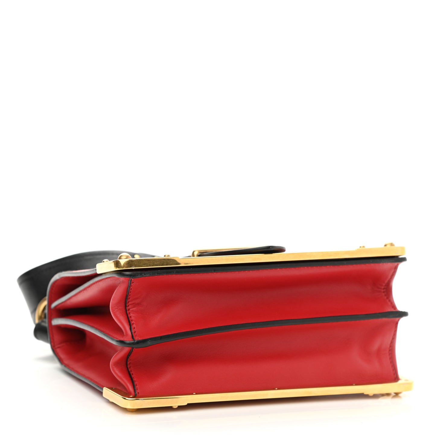 City Calfskin Saffiano Cahier Bag Fuoco Black