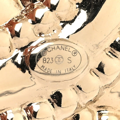 Chanel Crystal CC Brooch Light Gold 3 of 3