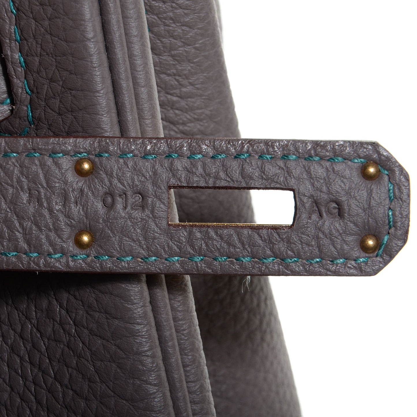 Togo Horseshoe Birkin 35 Etain Bleu Paon