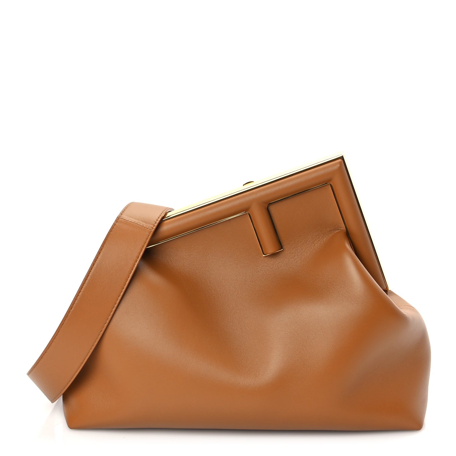 Fendi Shiny Nappa Medium  First Caramello 1 of 8