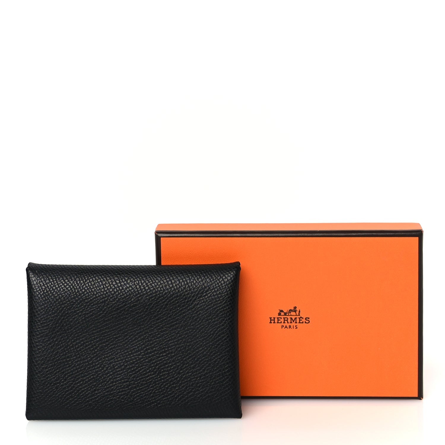 Hermes Epsom Calvi Duo Card Case Black 8 of 8