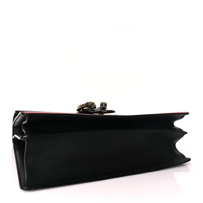 Gucci Calfskin Bamboo Web Large Dionysus Top Handle Bag Black Bright Evergreen Hibiscus Red 3 of 9
