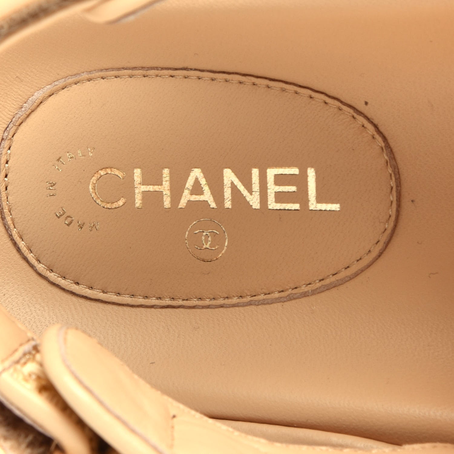 Chanel Braided Fabric Velcro Dad Sandals 39.5 Beige 8 of 11