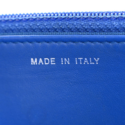 Chanel Caviar Chevron Quilted Wallet On Chain WOC Bright Blue 6 of 11