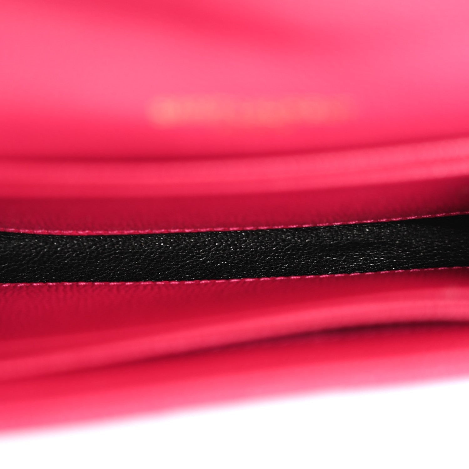 Saint Laurent Grain De Poudre Matelasse Chevron Small Monogram Envelope Wallet Bubblegum 6 of 7