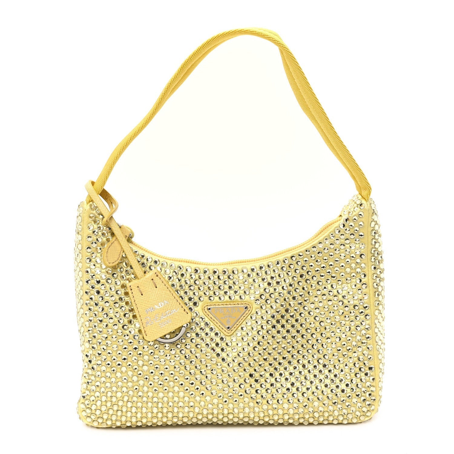 Prada Satin Crystal Mini Re-Edition 2000 Bag Ananas 1 of 7