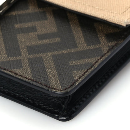 Fendi Glazed Fabric Cotton Vitello King Aura FF 1974 Baguette Belt Pouch Tobacco Moro Sand Black 8 of 8