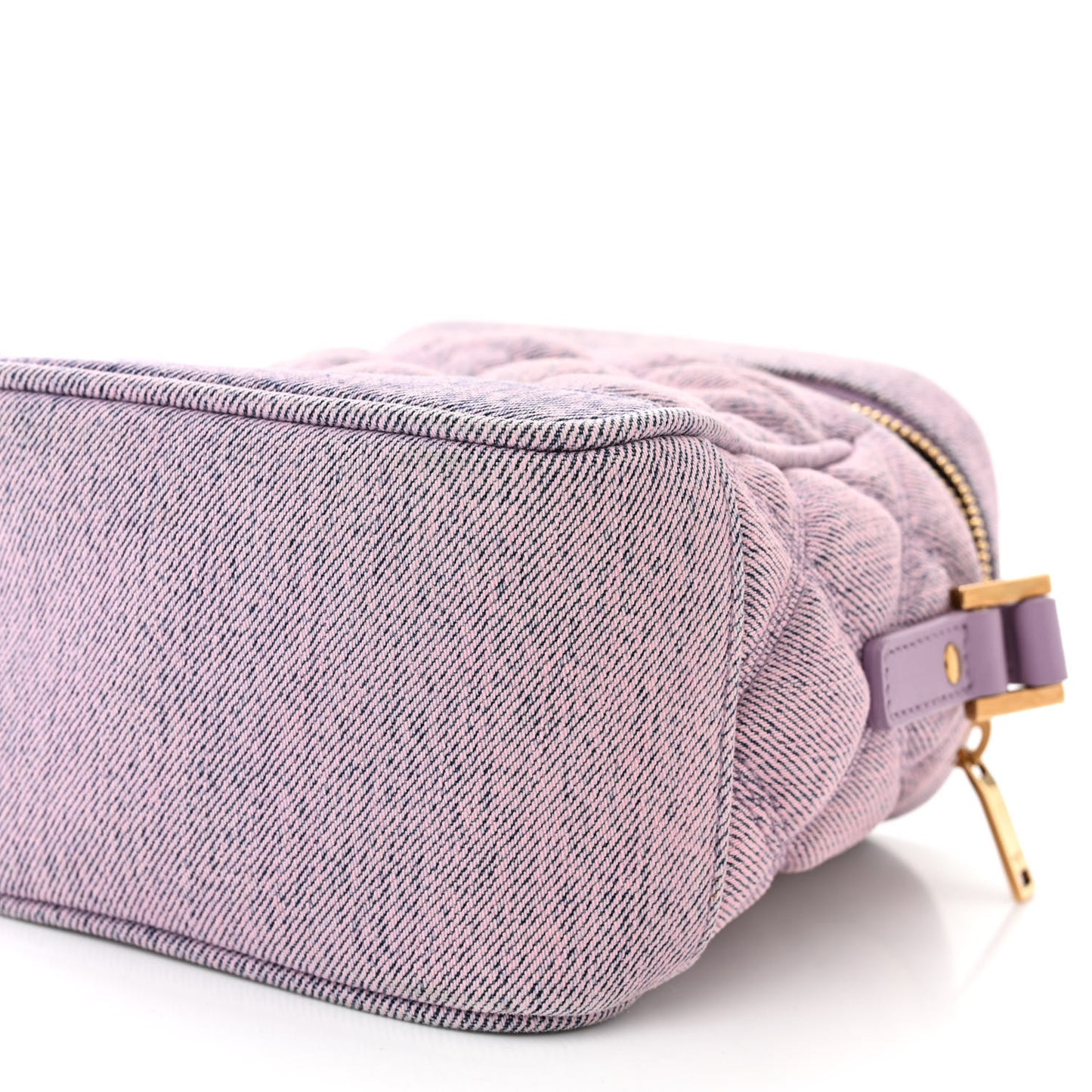 Denim Quilted 80's Vanity Bag Bleached Lilac