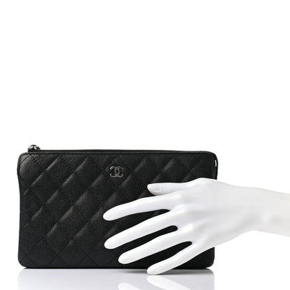 Chanel Caviar Quilted Small Zipped Pouch Black 2 of 8