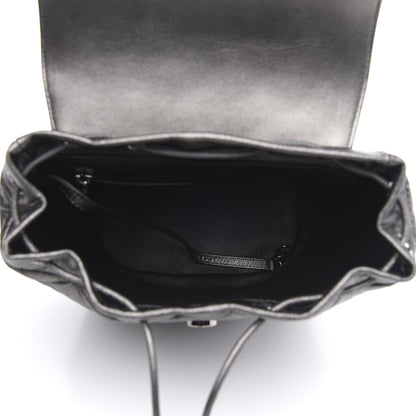 Chanel Metallic Caviar Quilted Filigree Backpack Dark Silver 4 of 11