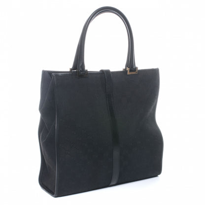 Gucci Canvas Monogram Shoulder Bag Black 3 of 8