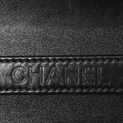 Chanel Lambskin Quilted Mini Pearl Stitched Top Handle Flap Black 5 of 9