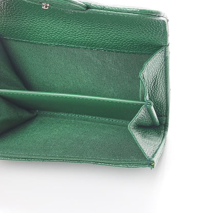 Chanel Caviar Quilted Flap Card Holder Green 5 of 9