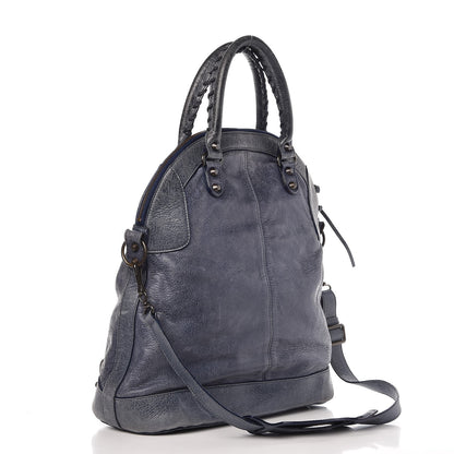 Balenciaga Agneau Classic Hardware Dome Bag Bleu Roi 3 of 11