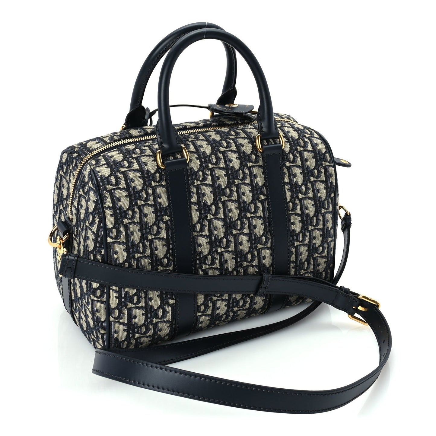 Oblique Calfskin Groove 25 Bag Blue