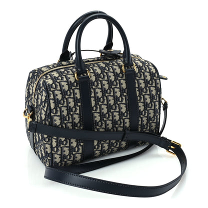 Christian Dior Oblique Calfskin Groove 25 Bag Blue 2 of 8