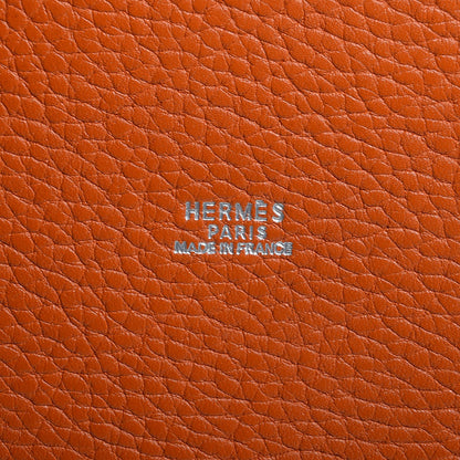 Hermes Taurillon Clemence Mangeoire Rope Bag Potiron 7 of 9