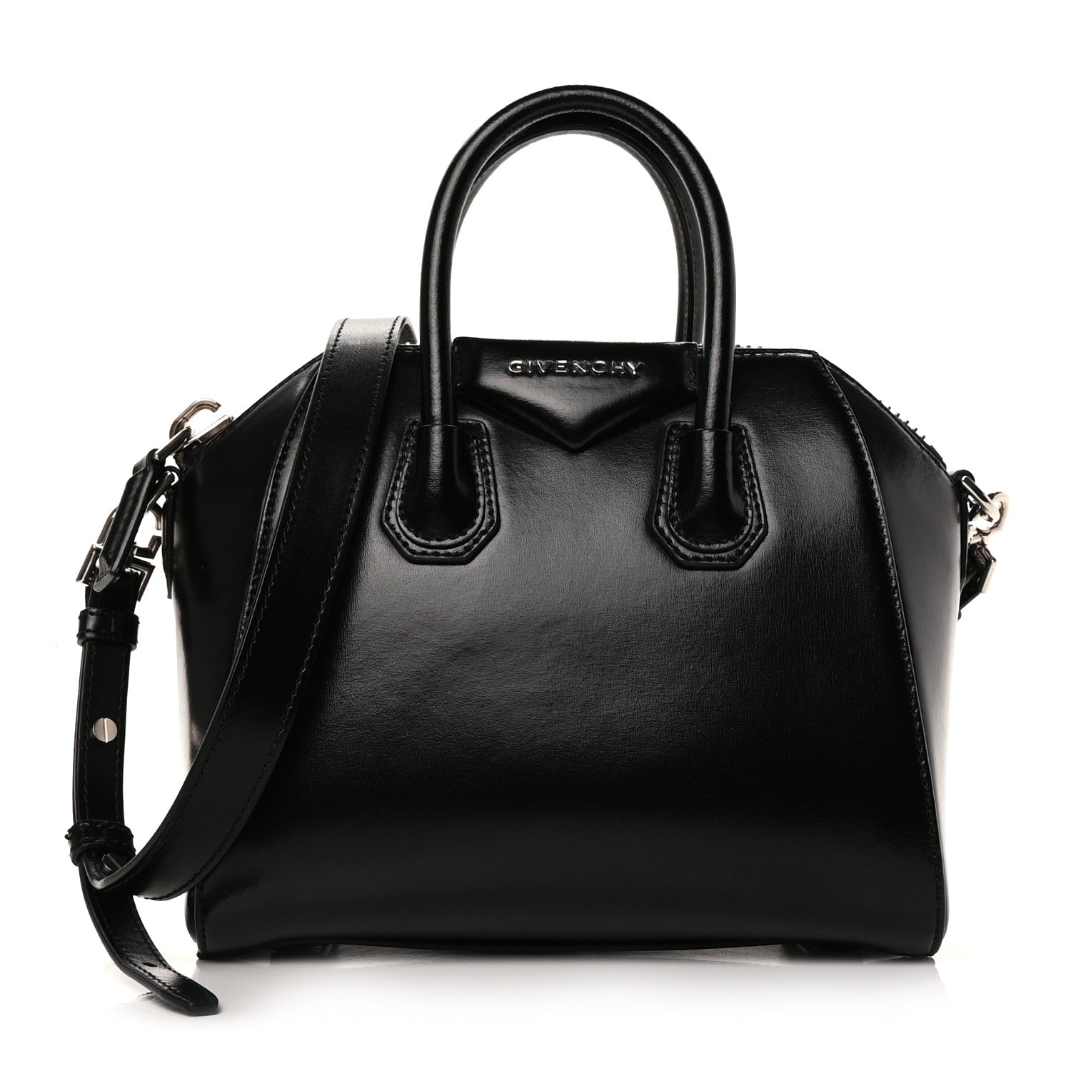 Givenchy Shiny Lord Calfskin Mini Antigona Black 1 of 8