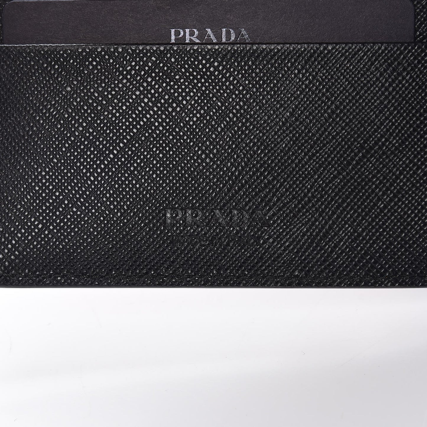 Saffiano Stampato Rabbit Print Bi-Fold Compact Wallet Black White