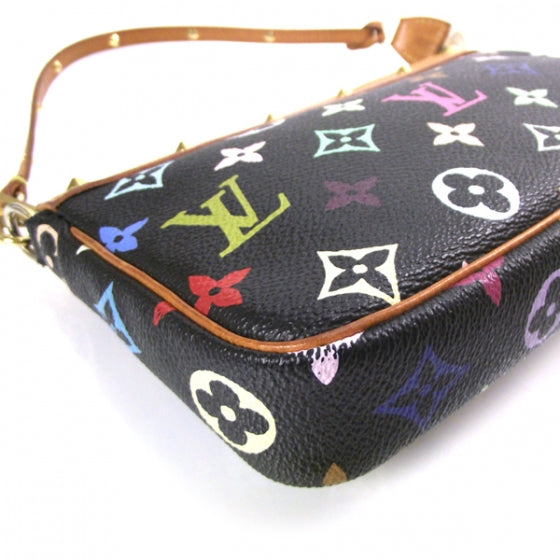 Monogram Multicolor Pochette Accessories Black