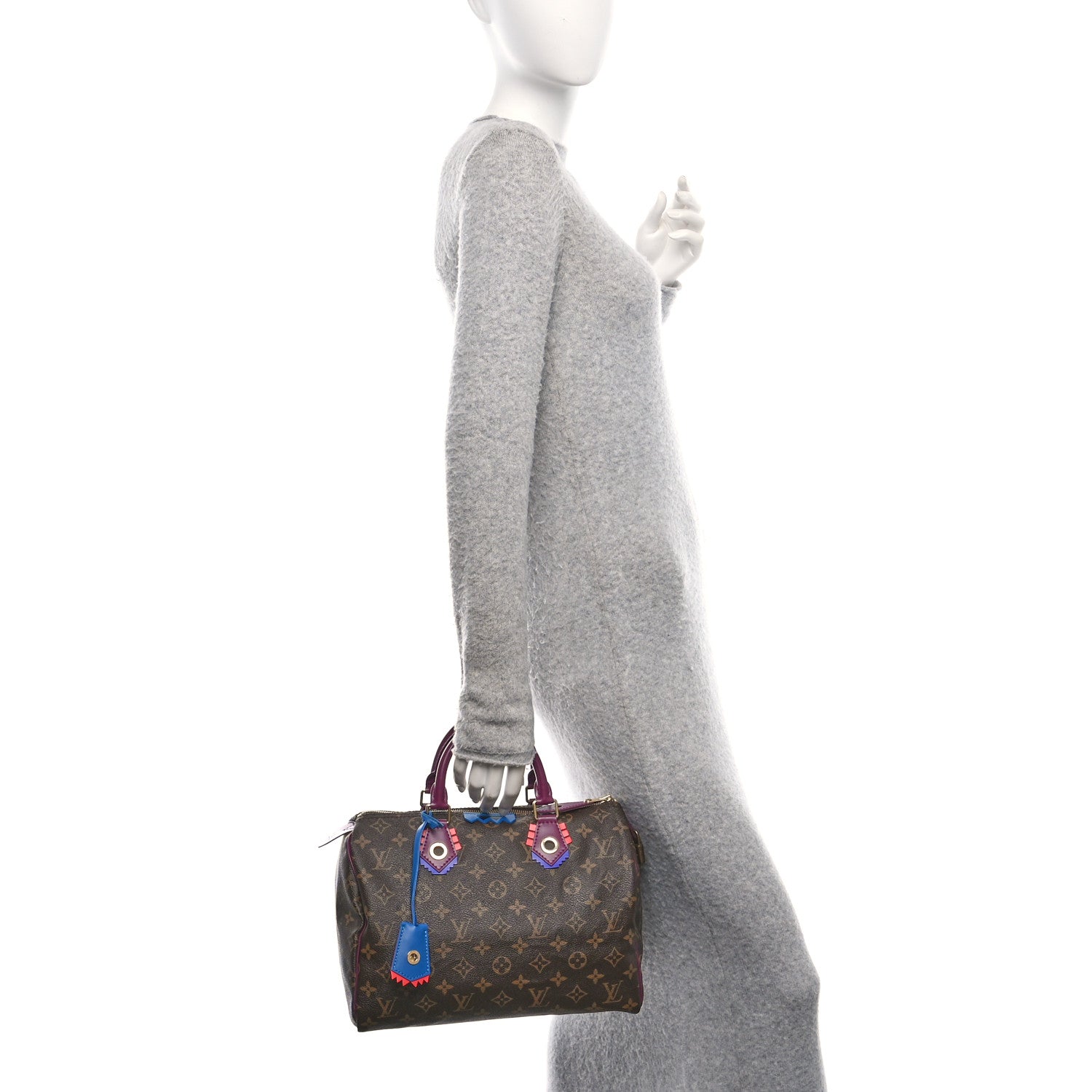 Louis Vuitton Monogram Totem Speedy 30 Magenta 2 of 12