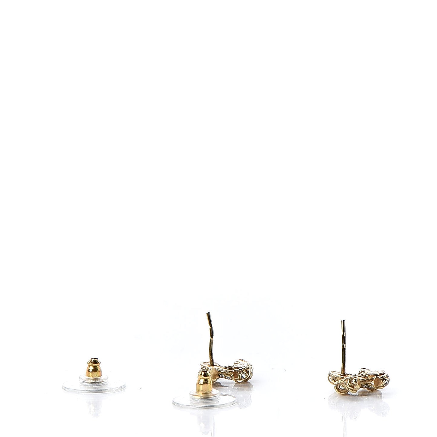 Crystal CC Earrings Gold