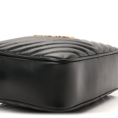 Saint Laurent Calfskin Matelasse Monogram Lou Camera Bag Black 7 of 8