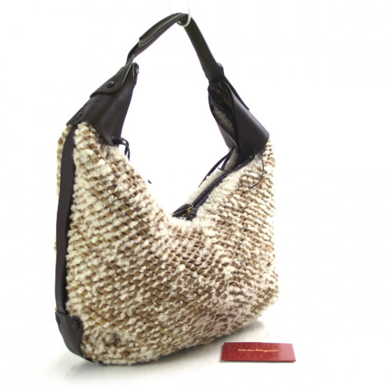 FASHIONPHILE SALVATOREFERRAGAMOWovenShearlingBag 3 of 12