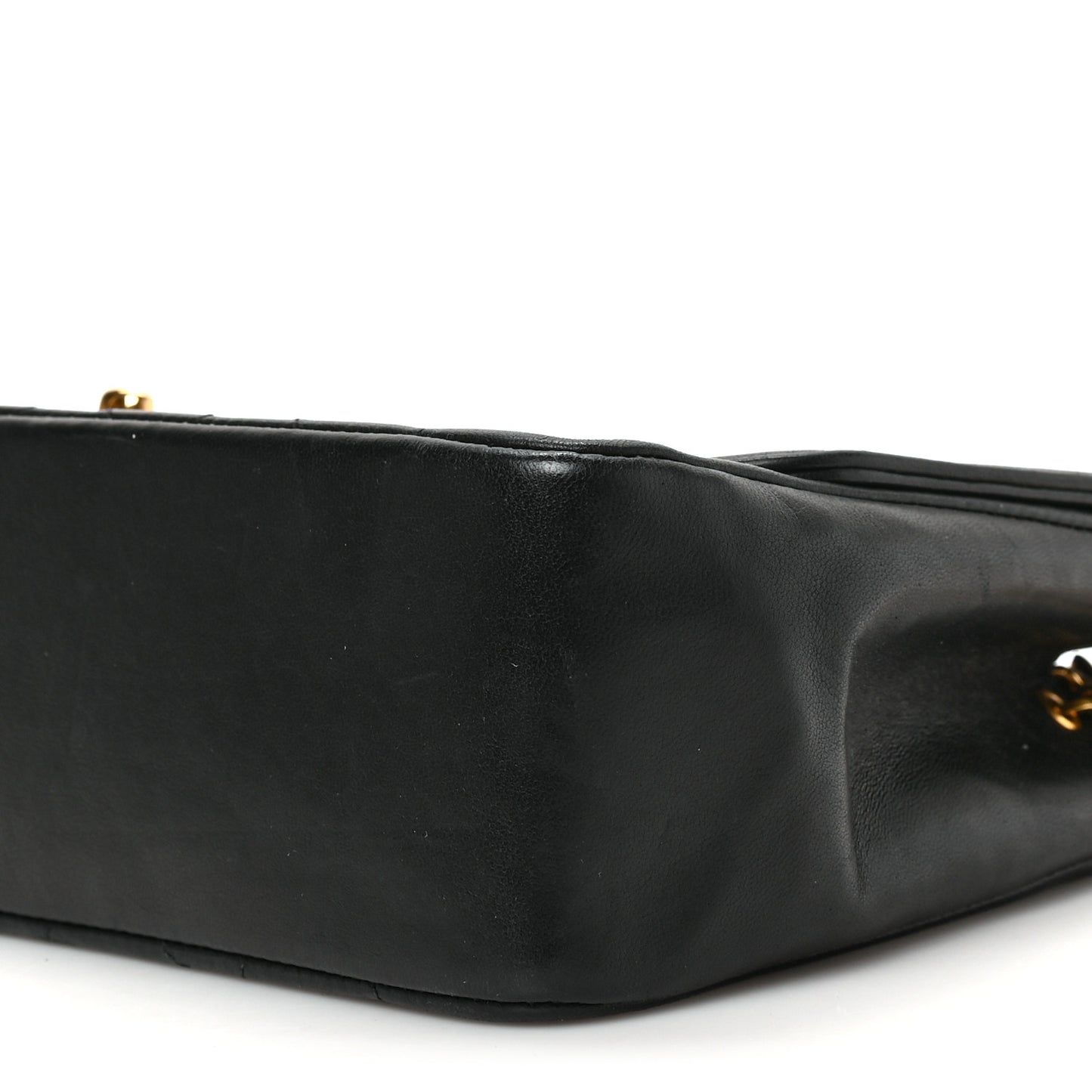 Lambskin Quilted Medium Single Flap Black