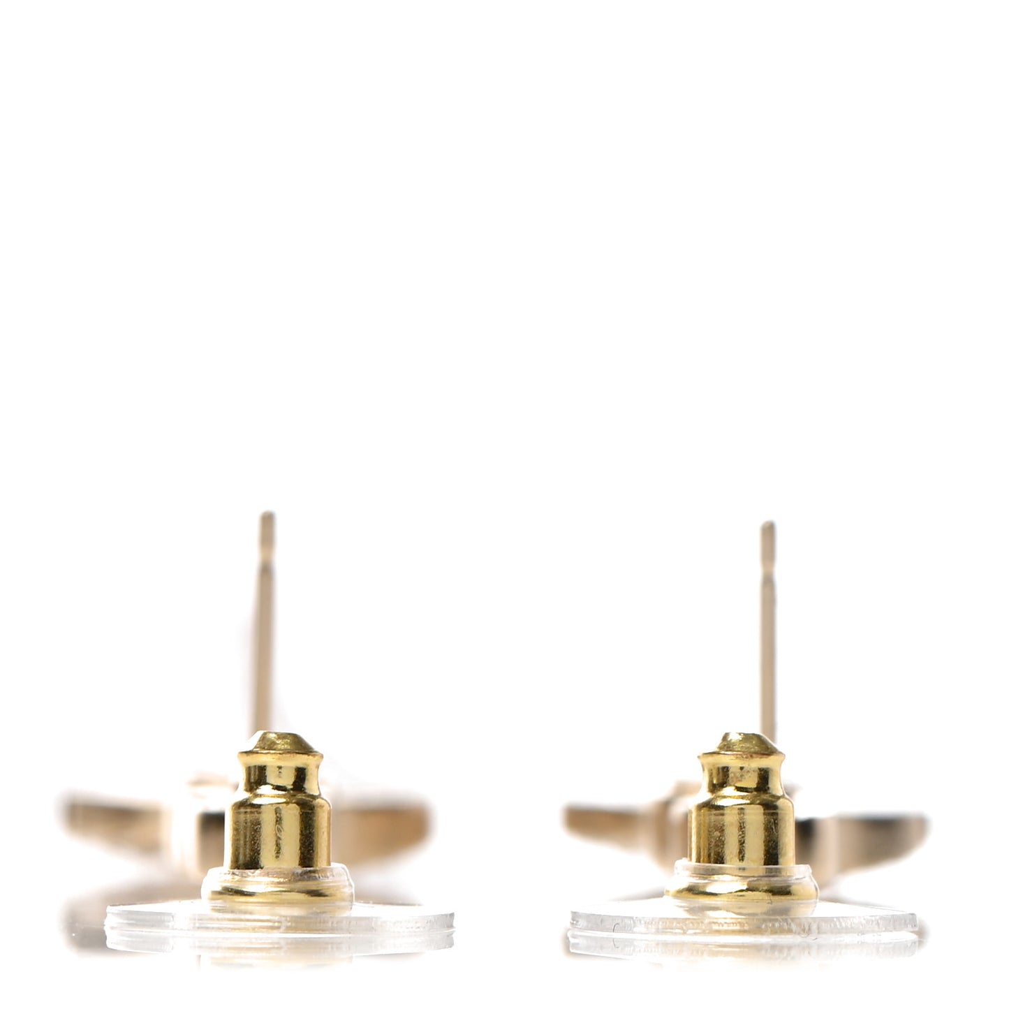 Crystal CC Drop Earrings Gold