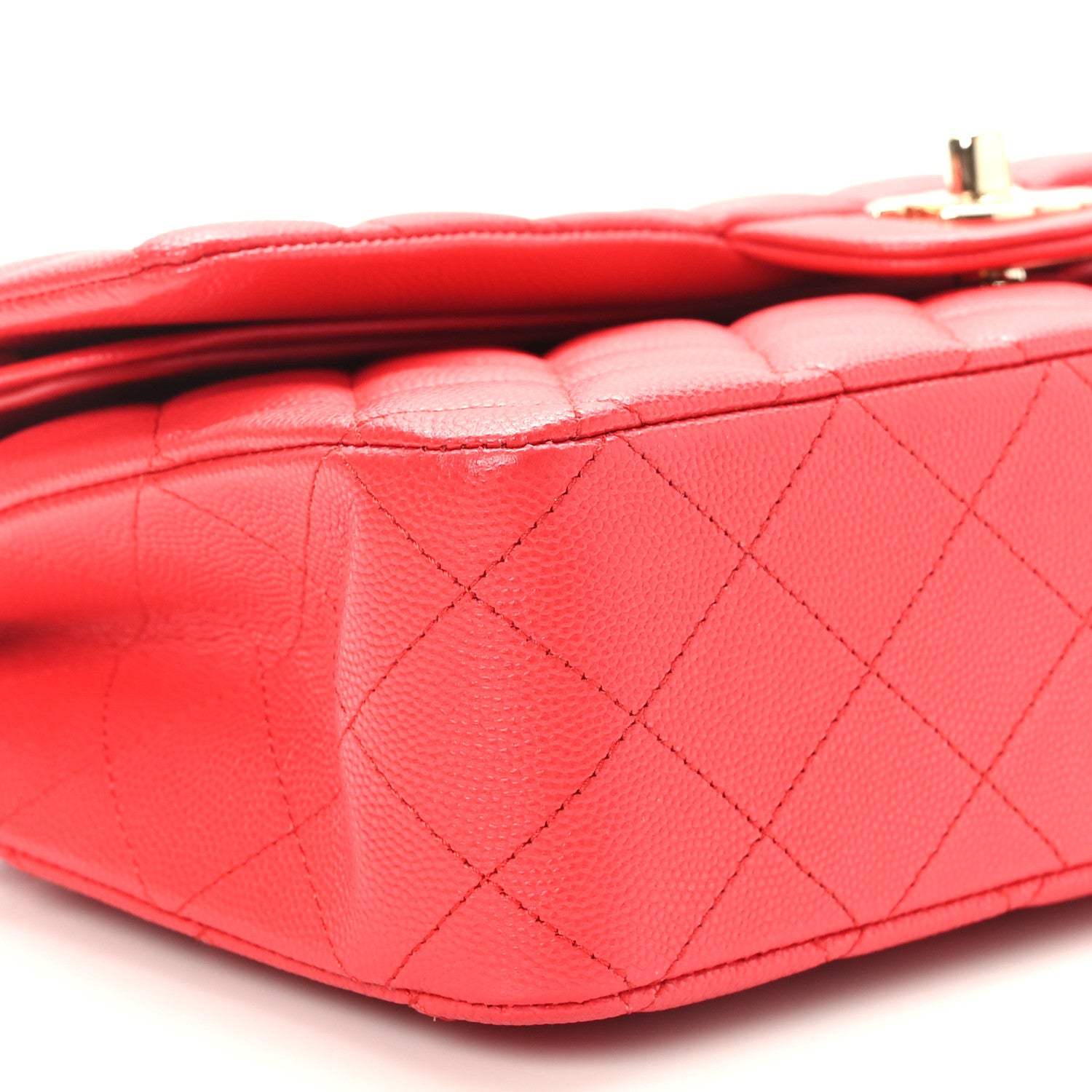 Chanel Caviar Quilted Medium Double Flap Red 8 of 10